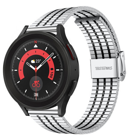 Strap-it Strap-it Correa acero inoxidable Galaxy Watch 5 Pro (plateado/negro) Strap-it Strap-it Correa acero inoxidable Galaxy Watch 5 Pro (plateado/negro)