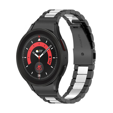 Strap-it Strap-it Correa acero eslabones Galaxy Watch 5 Pro (negro/plateado) Strap-it Strap-it Correa acero eslabones Galaxy Watch 5 Pro (negro/plateado)