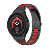 Strap-it Correa acero eslabones Galaxy Watch 5 Pro (negro/rojo) Strap-it Correa acero eslabones Galaxy Watch 5 Pro (negro/rojo)
