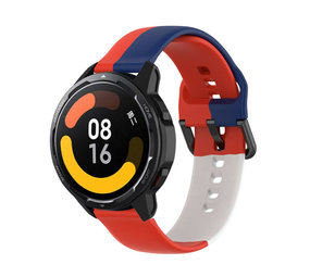 Strap-it Correa deportiva Xiaomi Watch S1 (rojo-blanco-azul) Strap-it Correa deportiva Xiaomi Watch S1 (rojo-blanco-azul)