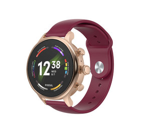 Strap-it Correa deportiva Fossil Gen 6 - 42mm (burdeos) Strap-it Correa deportiva Fossil Gen 6 - 42mm (burdeos)