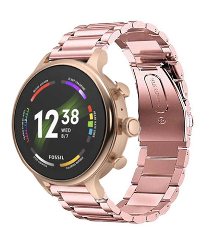 Strap-it Strap-it Correa acero Fossil Gen 6 - 42mm (rosa) Strap-it Strap-it Correa acero Fossil Gen 6 - 42mm (rosa)
