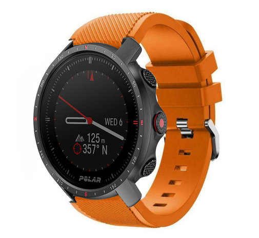 Correa silicona twill Polar Grit X Pro naranja Correasmartwatch.es