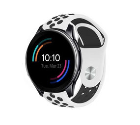 Strap-it Correa deportiva OnePlus Watch (blanco/negro) Strap-it Correa deportiva OnePlus Watch (blanco/negro)