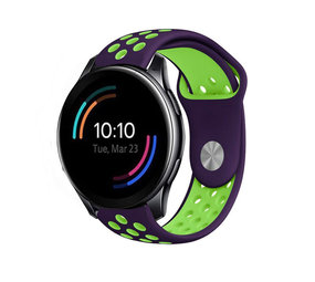 Strap-it Correa deportiva OnePlus Watch (morada/verde) Strap-it Correa deportiva OnePlus Watch (morada/verde)