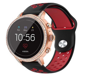 Strap-it Correa deportiva Fossil Gen 5e - 42mm (negra/roja) Strap-it Correa deportiva Fossil Gen 5e - 42mm (negra/roja)