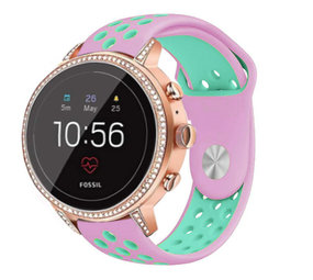 Strap-it Correa deportiva Fossil Gen 5e - 42mm (rosa/agua) Strap-it Correa deportiva Fossil Gen 5e - 42mm (rosa/agua)