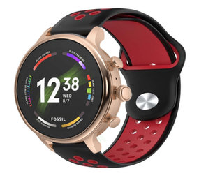 Strap-it Correa deportiva Fossil Gen 6 - 42mm (negra/roja) Strap-it Correa deportiva Fossil Gen 6 - 42mm (negra/roja)