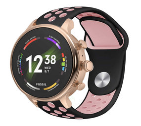 Strap-it Correa deportiva Fossil Gen 6 - 42mm (negra/rosa) Strap-it Correa deportiva Fossil Gen 6 - 42mm (negra/rosa)