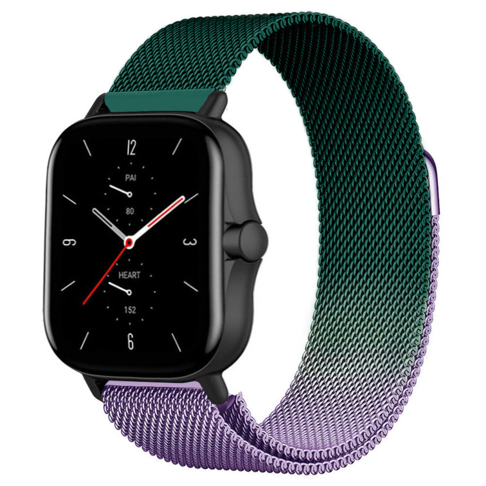 Strap-it Strap-it Correa milanese Amazfit GTS 2 (morado/verde) Strap-it Strap-it Correa milanese Amazfit GTS 2 (morado/verde)