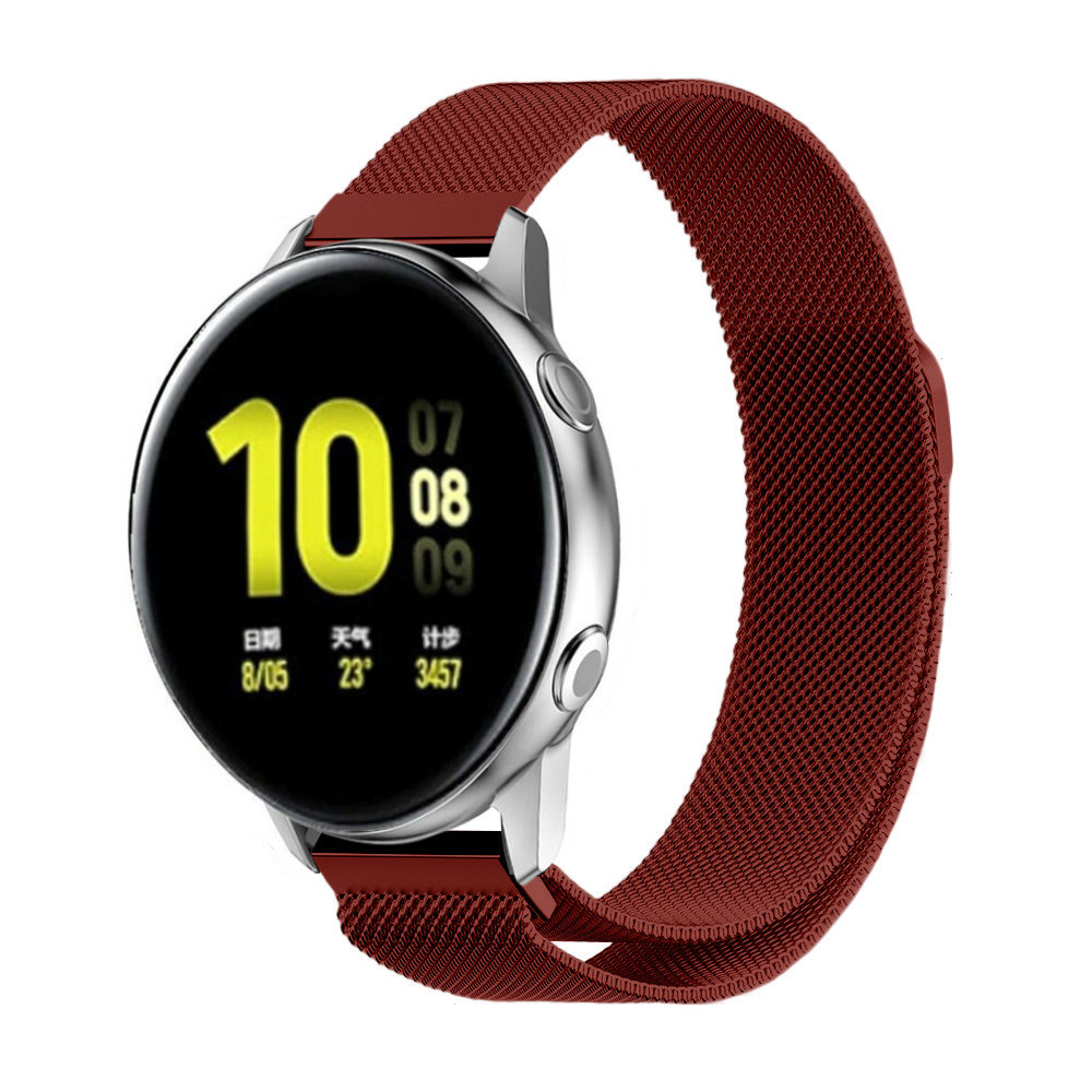 Strap-it Strap-it Correa milanese Samsung Galaxy Watch Active (rojo granate) Strap-it Strap-it Correa milanese Samsung Galaxy Watch Active (rojo granate)