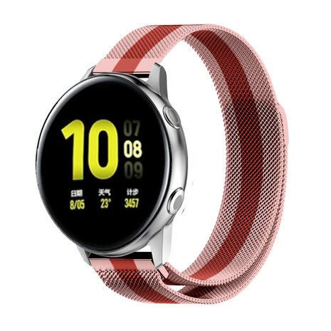 Strap-it Strap-it Correa milanese Samsung Galaxy Watch Active (rojo/rosa) Strap-it Strap-it Correa milanese Samsung Galaxy Watch Active (rojo/rosa)