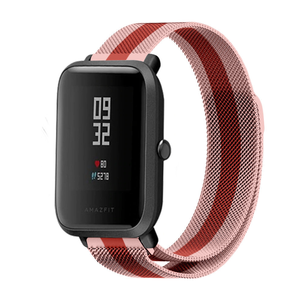 Strap-it Strap-it Correa milanese Amazfit Bip (rojo/rosa) Strap-it Strap-it Correa milanese Amazfit Bip (rojo/rosa)