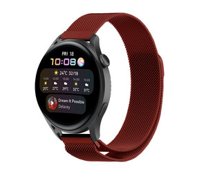 Strap-it Correa milanese Huawei Watch 3 (Pro) (rojo) Strap-it Correa milanese Huawei Watch 3 (Pro) (rojo)