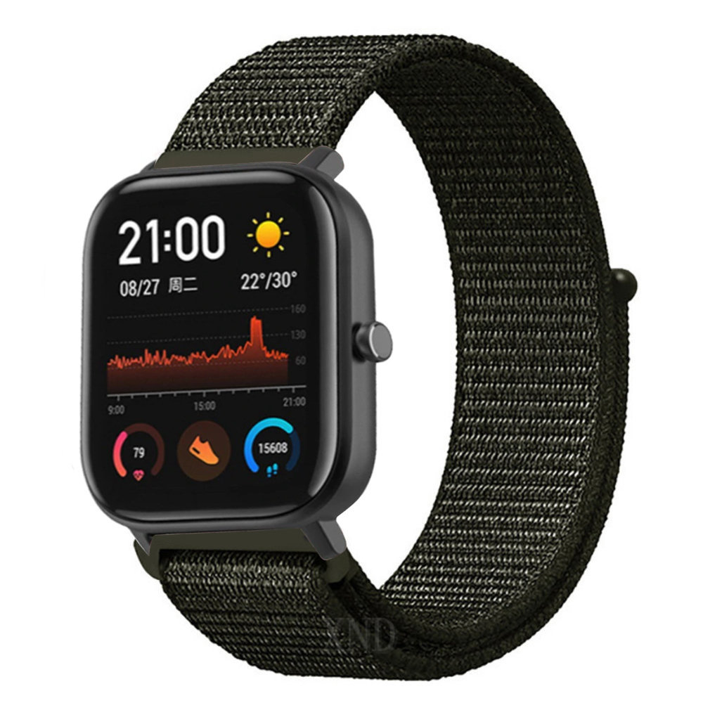 Strap-it Strap-it Correa nylon Xiaomi Amazfit GTS (verde oscuro) Strap-it Strap-it Correa nylon Xiaomi Amazfit GTS (verde oscuro)