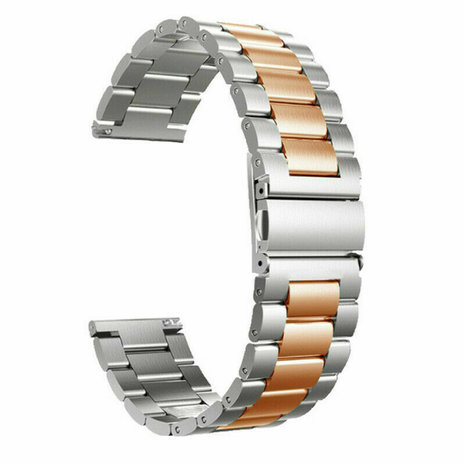 Strap-it Strap-it Correa acero Amazfit GTS 3 (plata/oro rosa) Strap-it Strap-it Correa acero Amazfit GTS 3 (plata/oro rosa)