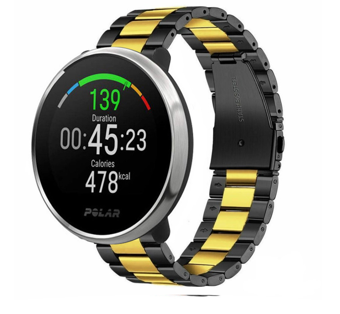 Strap-it Strap-it Correa acero Polar Ignite (negro/dorado) Strap-it Strap-it Correa acero Polar Ignite (negro/dorado)