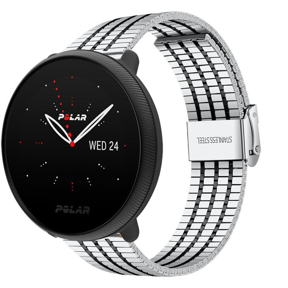 Strap-it Strap-it Correa acero inoxidable Polar Ignite 2 (plata/negro) Strap-it Strap-it Correa acero inoxidable Polar Ignite 2 (plata/negro)