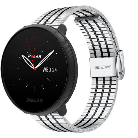 Strap-it Strap-it Correa acero inoxidable Polar Ignite 2 (plata/negro) Strap-it Strap-it Correa acero inoxidable Polar Ignite 2 (plata/negro)