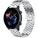 Strap-it Correa acero pez Amazfit GTR 3 (Pro) (plata) Strap-it Correa acero pez Amazfit GTR 3 (Pro) (plata)