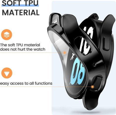 Strap-it Strap-it Funda Samsung Galaxy Watch 5 44mm TPU (negro) Strap-it Strap-it Funda Samsung Galaxy Watch 5 44mm TPU (negro)