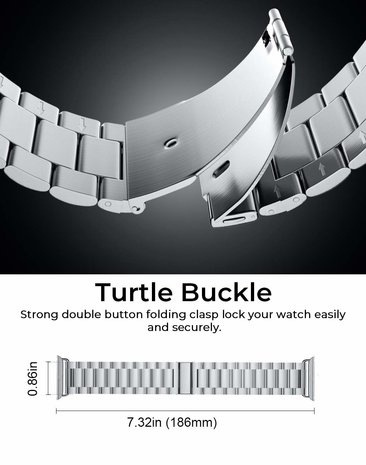 Strap-it Strap-it Correa acero Apple Watch 8 (plata) Strap-it Strap-it Correa acero Apple Watch 8 (plata)