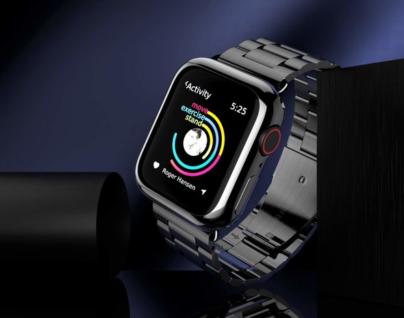 Strap-it Strap-it Correa acero Apple Watch 8 (negro) Strap-it Strap-it Correa acero Apple Watch 8 (negro)