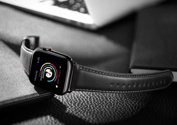 Strap-it Strap-it Correa cuero Apple Watch 8 (negra) Strap-it Strap-it Correa cuero Apple Watch 8 (negra)