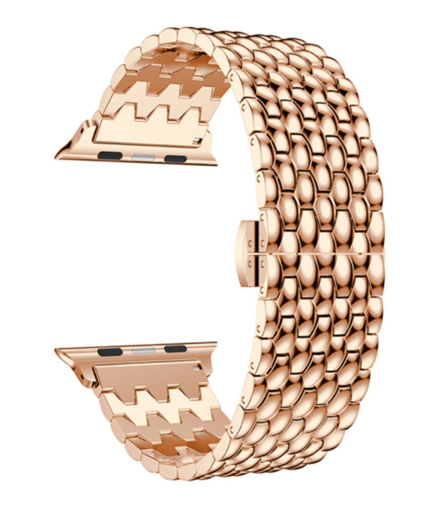 Strap-it Strap-it Correa acero dragón Apple Watch 8 (oro rosa) Strap-it Strap-it Correa acero dragón Apple Watch 8 (oro rosa)