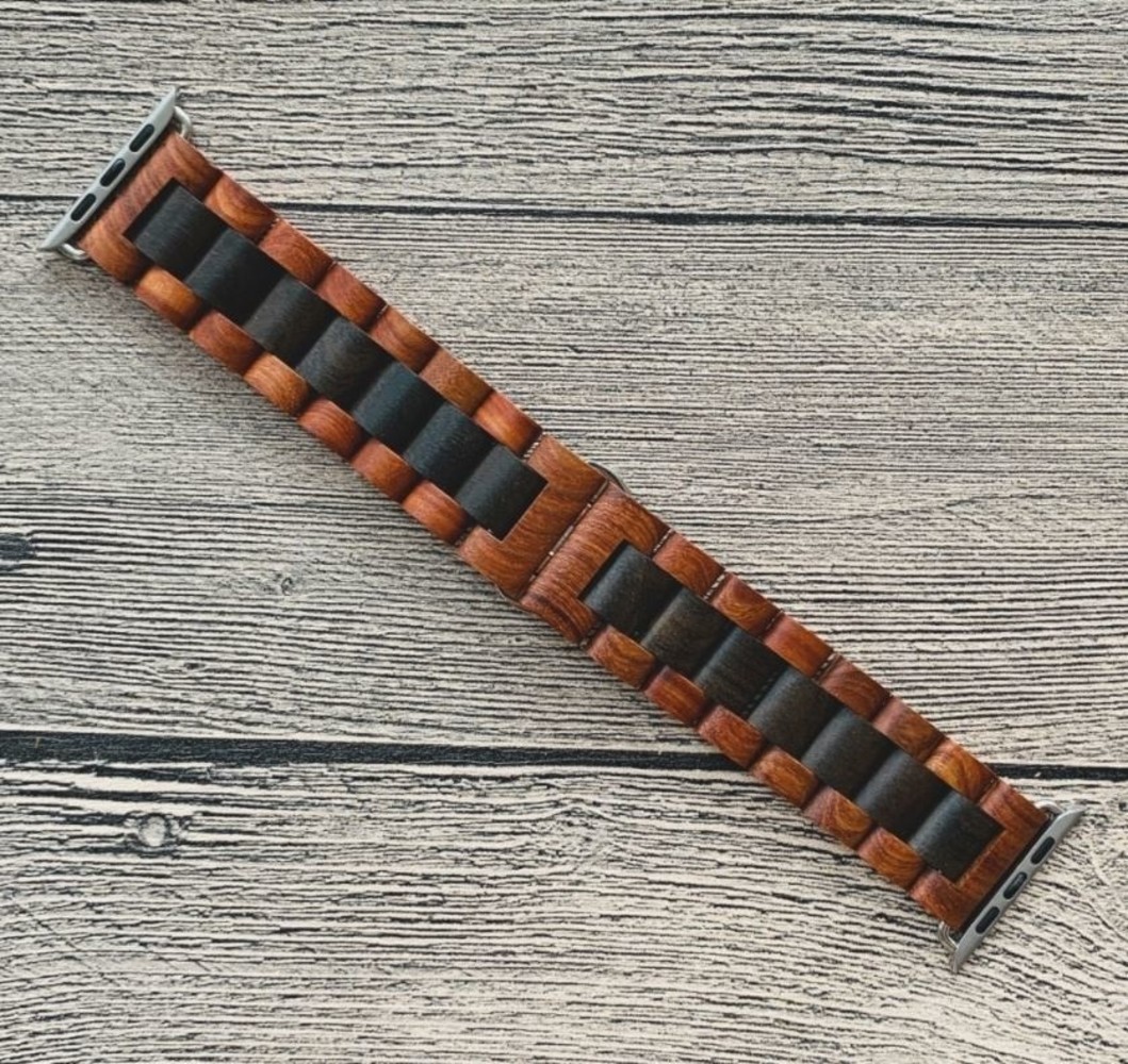 Strap-it Strap-it Correa madera Apple Watch 8 (marrón rojo/negro) Strap-it Strap-it Correa madera Apple Watch 8 (marrón rojo/negro)