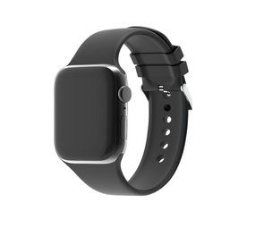 Strap-it Correa silicona con hebilla Apple Watch 8 (negra)