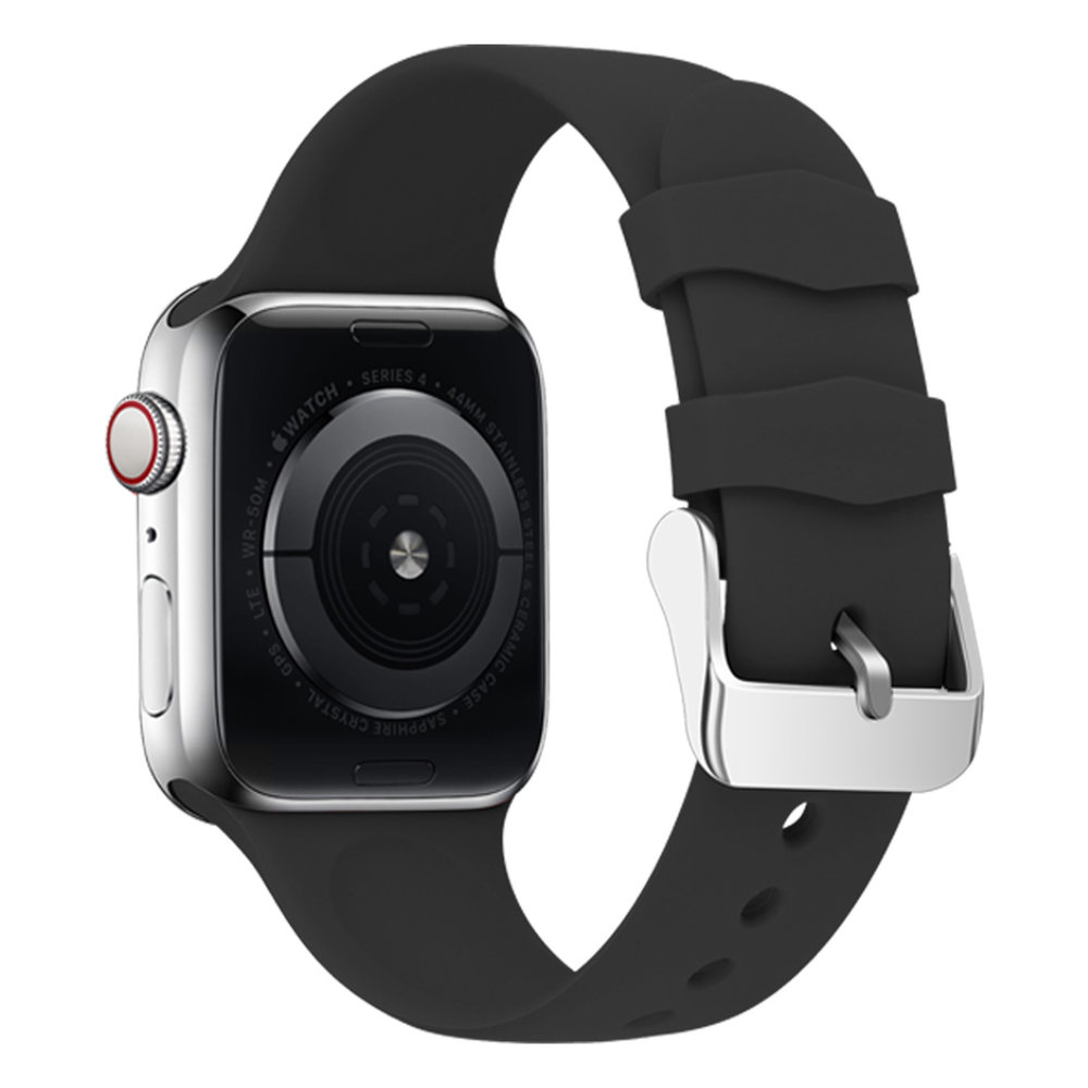 Strap-it Strap-it Correa silicona con hebilla Apple Watch 8 (negra)