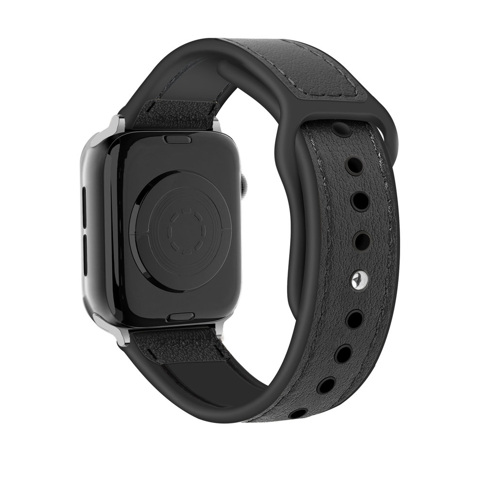 Strap-it Strap-it Correa cuero híbrida Apple Watch 8 (negro) Strap-it Strap-it Correa cuero híbrida Apple Watch 8 (negro)