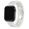 Strap-it Strap-it Correa acero cerámico Apple Watch 8 (blanco/dorado) Strap-it Strap-it Correa acero cerámico Apple Watch 8 (blanco/dorado)