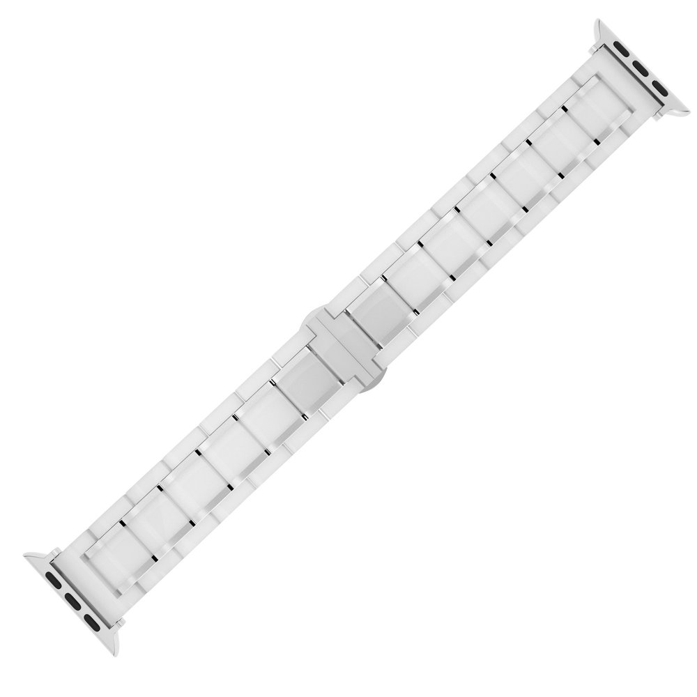 Strap-it Strap-it Correa acero cerámico Apple Watch 8 (blanco/plata) Strap-it Strap-it Correa acero cerámico Apple Watch 8 (blanco/plata)