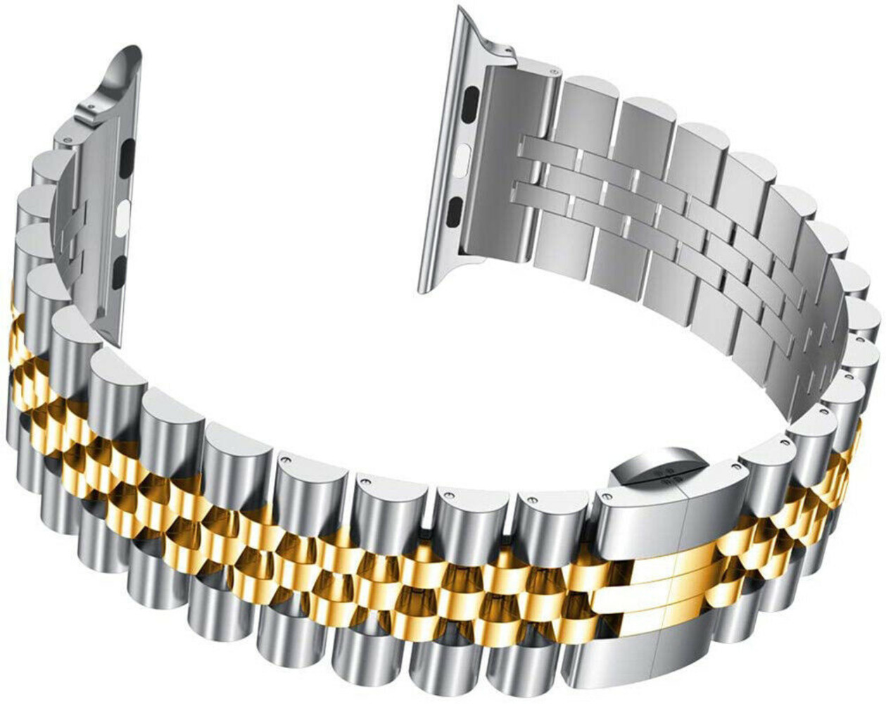 Strap-it Strap-It Correa acero Jubilee Apple Watch Ultra (plata/oro) Strap-it Strap-It Correa acero Jubilee Apple Watch Ultra (plata/oro)