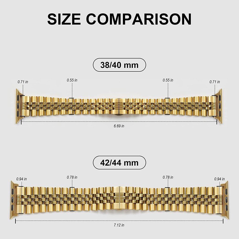 Strap-it Strap-It Correa acero Jubilee Apple Watch Ultra (dorado) Strap-it Strap-It Correa acero Jubilee Apple Watch Ultra (dorado)