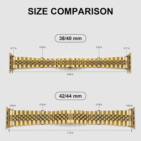 Strap-it Strap-It Correa acero Jubilee Apple Watch Ultra (dorado) Strap-it Strap-It Correa acero Jubilee Apple Watch Ultra (dorado)