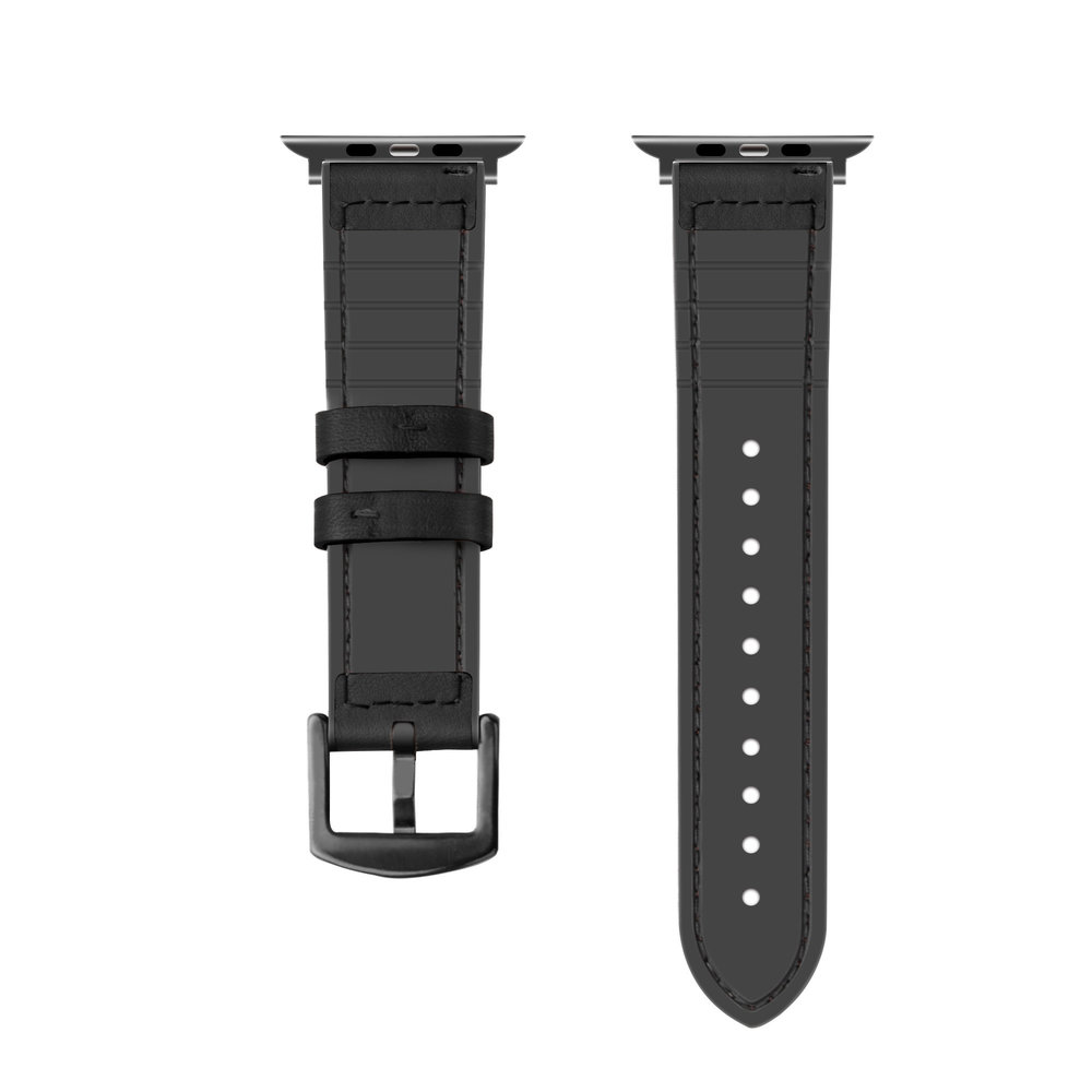 Strap-it Strap-It Correa cuero híbrida con hebilla Apple Watch Ultra (negro) Strap-it Strap-It Correa cuero híbrida con hebilla Apple Watch Ultra (negro)