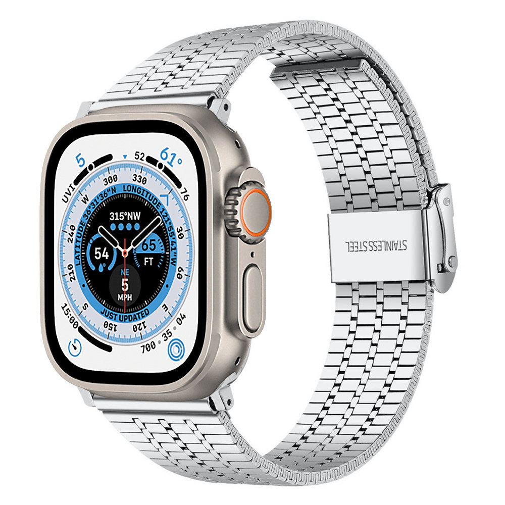 Strap-it Strap-It Correa acero inoxidable Apple Watch Ultra (plata) Strap-it Strap-It Correa acero inoxidable Apple Watch Ultra (plata)