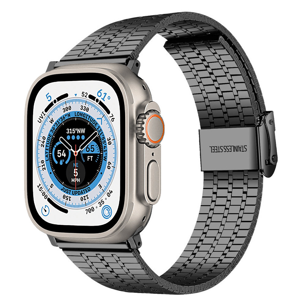 Strap-it Strap-It Correa acero inoxidable Apple Watch Ultra (negro) Strap-it Strap-It Correa acero inoxidable Apple Watch Ultra (negro)