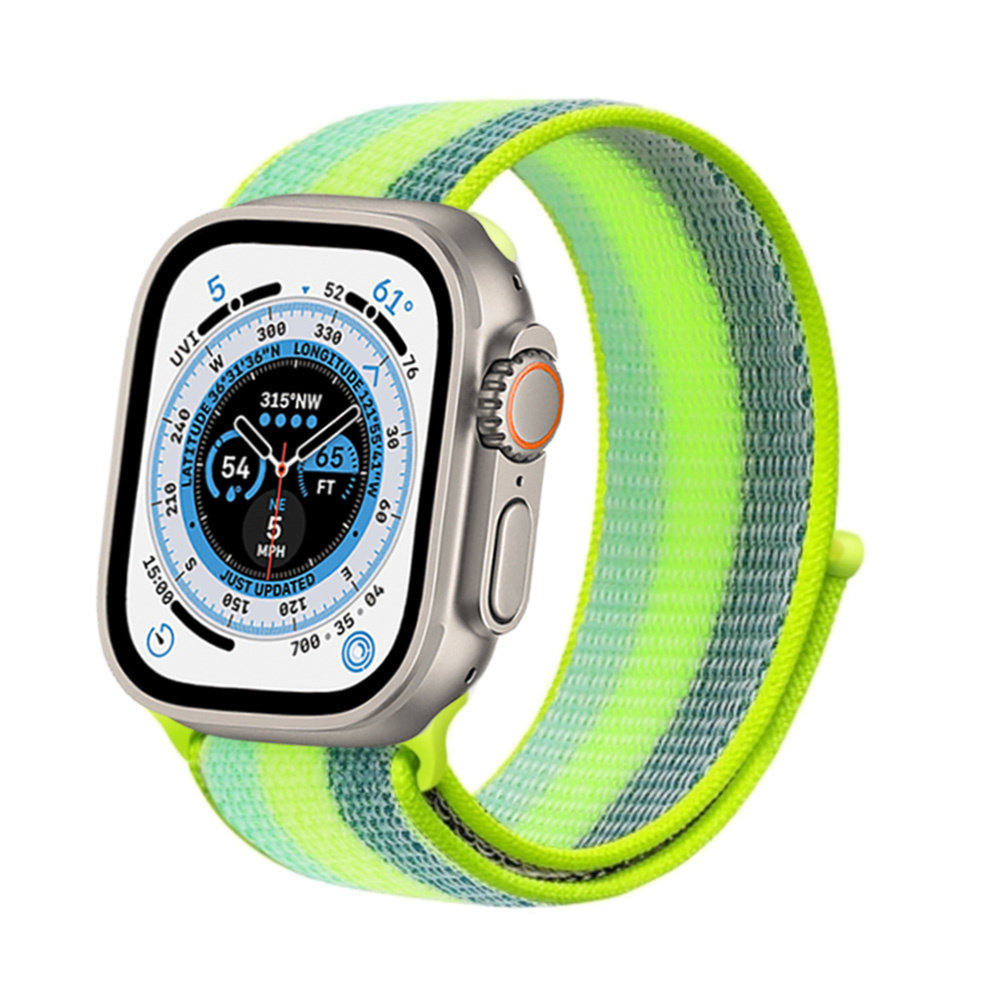 Strap-it Strap-It Correa nylon Apple Watch Ultra (verde/amarillo) Strap-it Strap-It Correa nylon Apple Watch Ultra (verde/amarillo)