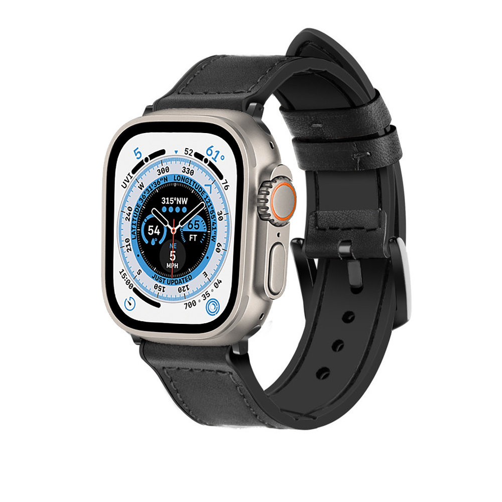 Strap-it Strap-It Correa cuero híbrida con hebilla Apple Watch Ultra (negro) Strap-it Strap-It Correa cuero híbrida con hebilla Apple Watch Ultra (negro)