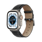 Strap-it Correa cuero cocodrilo Apple Watch Ultra (negro) Strap-it Correa cuero cocodrilo Apple Watch Ultra (negro)