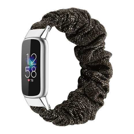 Strap-it Strap-It Correa Scrunchie Fitbit Luxe (oro negra) Strap-it Strap-It Correa Scrunchie Fitbit Luxe (oro negra)