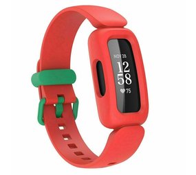 Strap-it Correa silicona Fitbit Ace 3 (roja/verde)