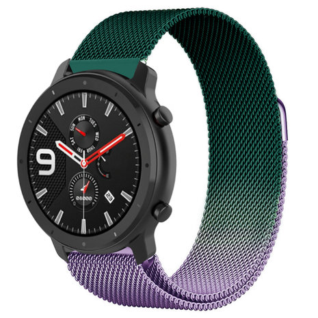 Strap-it Strap-it Correa milanese Xiaomi Amazfit GTR (violeta/verde) Strap-it Strap-it Correa milanese Xiaomi Amazfit GTR (violeta/verde)