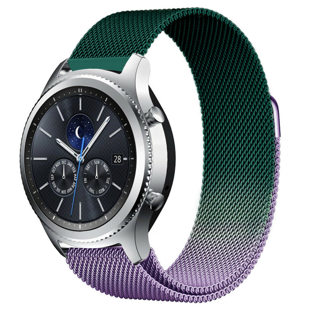 Strap-it Strap-it Correa milanesa Samsung Gear S3 (púrpura/verde) Strap-it Strap-it Correa milanesa Samsung Gear S3 (púrpura/verde)
