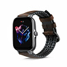Strap-it Strap-it Correa silicona/cuero Amazfit GTS 3 (marrón) Strap-it Strap-it Correa silicona/cuero Amazfit GTS 3 (marrón)