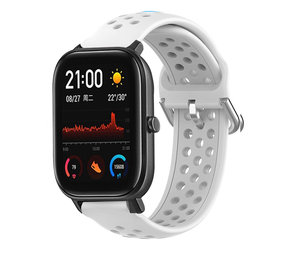 Strap-it Correa silicona agujeros Xiaomi Amazfit GTS (blanco)